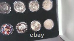 Full set of Sacagawea dollars in BU, Proof and colorized withDisplay Case and COA