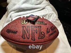 Gale Sayers Chicago Bears 40 Signed Football NFL with COA in Display case