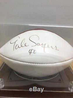 Gale Sayers Signed Autographed Football In Display Case With COA Bears NFL HOF