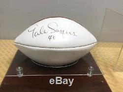 Gale Sayers Signed Autographed Football In Display Case With COA Bears NFL HOF