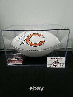 Gary Fencik SBXX Autographed Chicago Bears Football with Display Case JSA COA