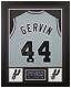 George Gervin Autographed And Framed Gray San Antonio Jersey Auto Jsa Coa