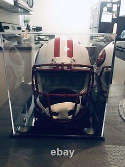 George Kittle 49ers autographed full size helmet Withdisplay case BAS COA