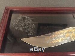 Harley Davidson 40th Anniv. Electra Glide Bowie Knife with display case & COA
