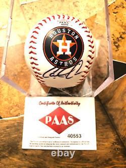 Houston Astros- Carlos Correa SIGNED Baseball Certified with COA and Display
