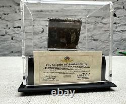 Indianapolis Motor Speedway Piece of Track in Display Case Mounted Memories COA