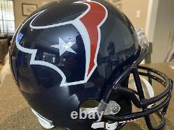 J. J. Watt Signed Auto replica Full-Size Football Helmet & display case JSA COA