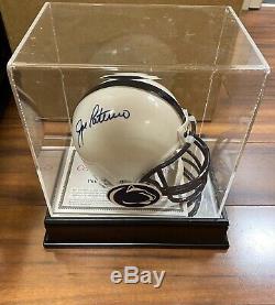 JOE PATERNO SIGNED PENN STATE NITTANY LIONS MINI HELMET WithDISPLAY CASE WithCOA PSU