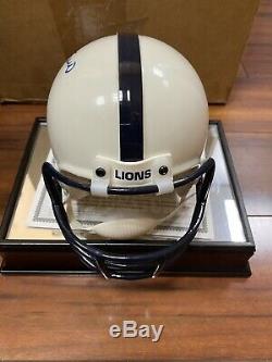 JOE PATERNO SIGNED PENN STATE NITTANY LIONS MINI HELMET WithDISPLAY CASE WithCOA PSU