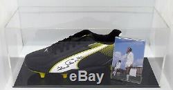 Jack Charlton Signed Autograph Football Boot Display Case Leeds Utd AFTAL COA