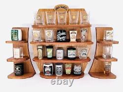 Jack Daniels 2002 Legends Masters Shot Glasses Lot Barrel Shelf Wings COA -GREAT