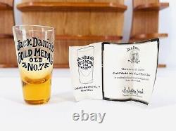 Jack Daniels 2002 Legends Masters Shot Glasses Lot Barrel Shelf Wings COA -GREAT