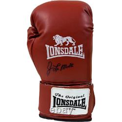 Jake La Motta Signed Boxing Glove In a Display Case COA