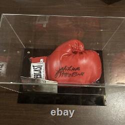 Jake LaMotta Autographed Everlast Boxing Glove Raging Bull! COA In Display Case