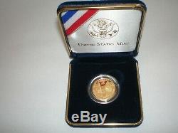 Jamestown 400th Anniversary Commemorative Gold $5 Proof Coin Coa, Display Case