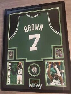 Jaylen Brown Signed Framed Jersey Boston Celtics +COA