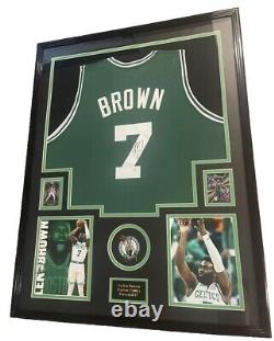 Jaylen Brown Signed Framed Jersey Boston Celtics +COA