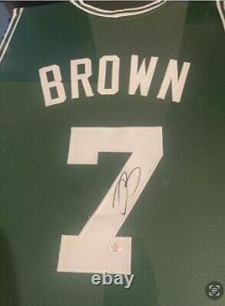 Jaylen Brown Signed Framed Jersey Boston Celtics +COA