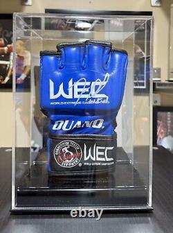 Jens Pulver Signed Official WEC Ouano Fight Glove With Display Case LOA/COA