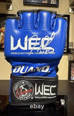 Jens Pulver Signed Official WEC Ouano Fight Glove With Display Case LOA/COA