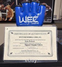 Jens Pulver Signed Official WEC Ouano Fight Glove With Display Case LOA/COA