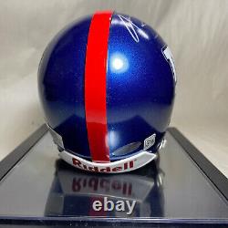 Jeremy Shockey New York Giants Signed Mini Helmet with Display Case Steiner COA