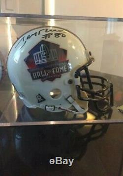 Jerry Rice Autographed Mini Helmet with COA and Display case
