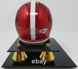 Jerry Rice Signed San Francisco 49ers Blaze Mini Helmet COA 793 Display Case