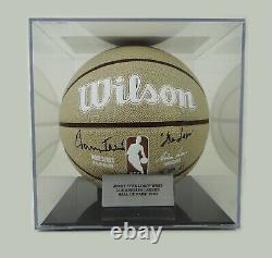 Jerry West LA Lakers Autographed Hand Signed NBA Ball in Display Case with PSA COA