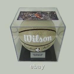 Jerry West LA Lakers Autographed Hand Signed NBA Ball in Display Case with PSA COA