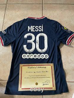 Jersey Messi Autographed Psg Paris Original Jersey Signed + Certificate Coa