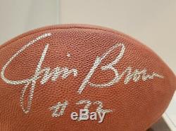 Jim Brown #32 signed Wilson NFL Football with Display Case Browns Tuff Stuff COA