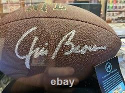 Jim Brown Autographed Football With Case HOF COA With Display