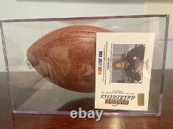 Jim Brown Autographed Wilson Football WithCOA With Display Case
