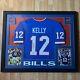 Jim Kelly Signed Framed Buffalo Bills Jersey Display 35x43 Nfl Beckett Coa