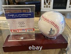 Jim Palmer signed baseball with coa and display case