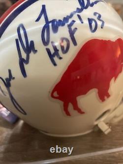 Joe DeLamielleure Signed Buffalo Bills Mini Helmet with COA and Display Case