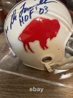 Joe DeLamielleure Signed Buffalo Bills Mini Helmet with COA and Display Case