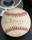 Joe Dimaggio Autographed Rawlings Official Al Baseball With Sca Coa & Display Case