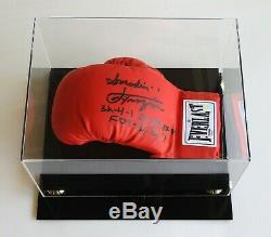 Joe Frazier Autographed Signed Everlast Boxing Glove PSA COA Withfree Display Case