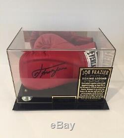 Joe Frazier autographed boxing glove with display case COA onlineauthentics