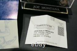 Joe Montana San Francisco 49ers AUTO NFL mini helmet withCOA 40039 & Display Case