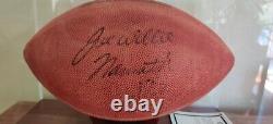 Joe Namath Autographed NFL Football with Display Case & COA