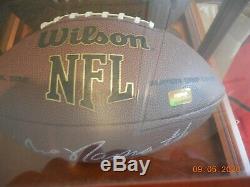 Joe Namath Autographed NFL Football with Display Case and GIA COA