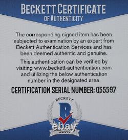 John Elway Autographed & Framed White Denver Jersey Auto Beckett COA