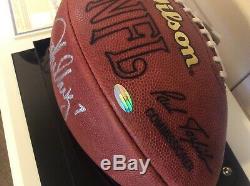 John Elway Denver Broncos Signed Wilson Football / Display Case Steiner COA