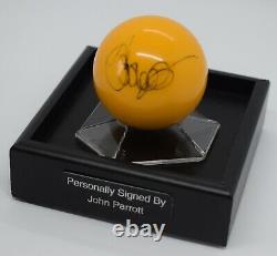 John Parrott Signed Autograph Snooker Ball Display Case Champion AFTAL & COA