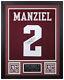 Johnny Manziel Autographed And Framed Maroon A&m Jersey Auto Psa Coa