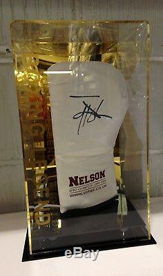 Johnny Nelson hand signed boxing glove in a display case world champion RARE COA