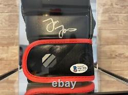 Jon Bones Jones Autographed UFC Glove Beckett Witness with COA IN DISPLAY CASE